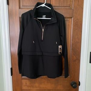 Avia Black 1/4 Zip fleece lined active pullover